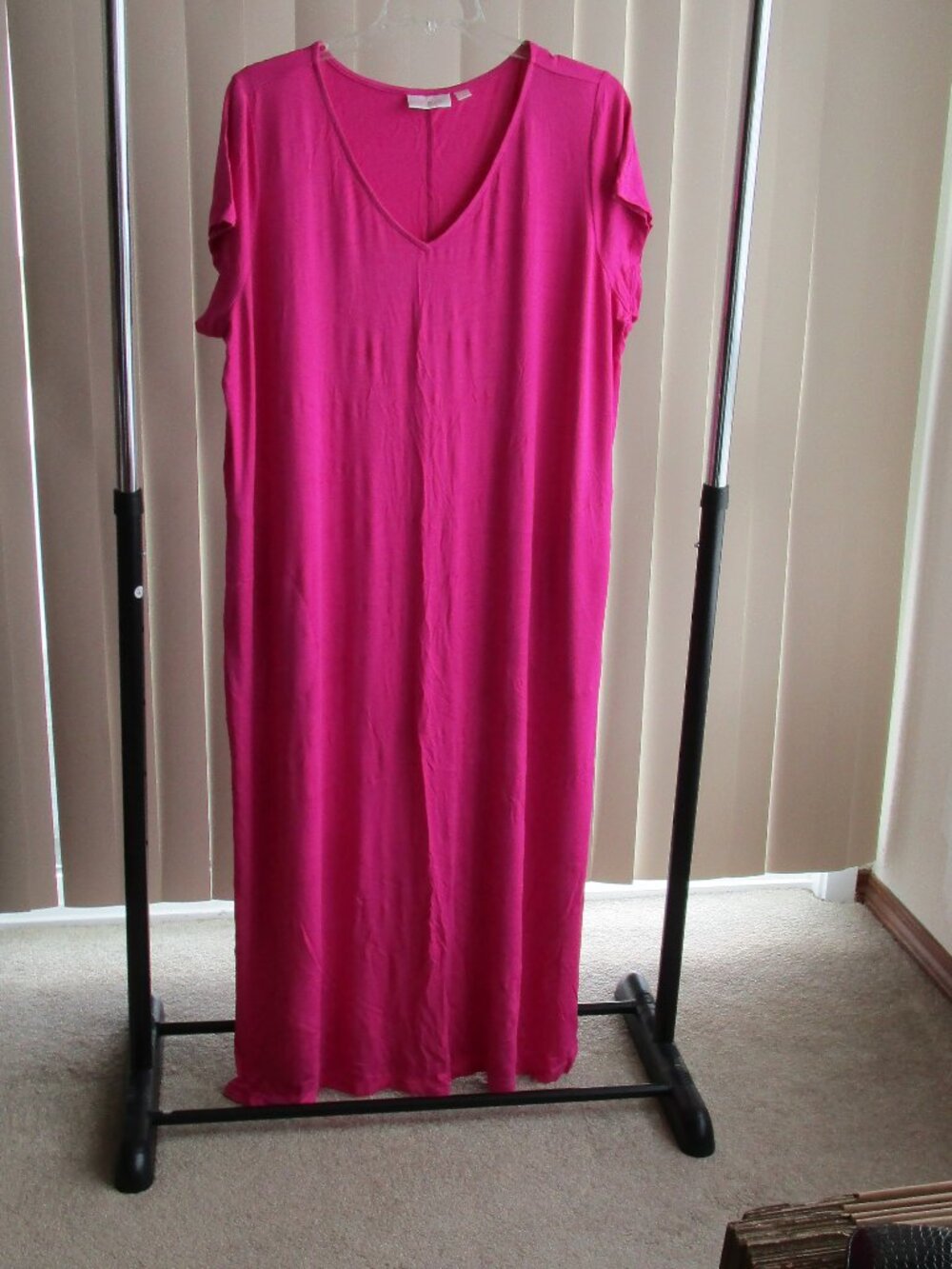 Belle by Kim Gravel Jersey Knit Maxi Dress woman 2X - hot pink